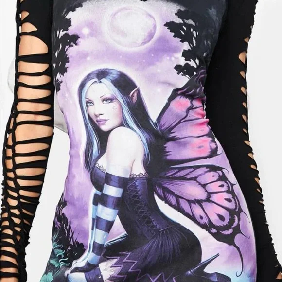 Dolls Kill x The Mountain Mystical Nights Mini Dress - Picture 9 of 9